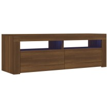 TV Cabinet with LED Lights High Gloss Grey 120x35x40 cm