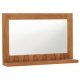 Wall Mirror with Shelf 100x12x60 cm Solid Teak Wood