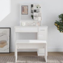 Dressing Table with Mirror Sonoma Oak 86.5x35x136 cm