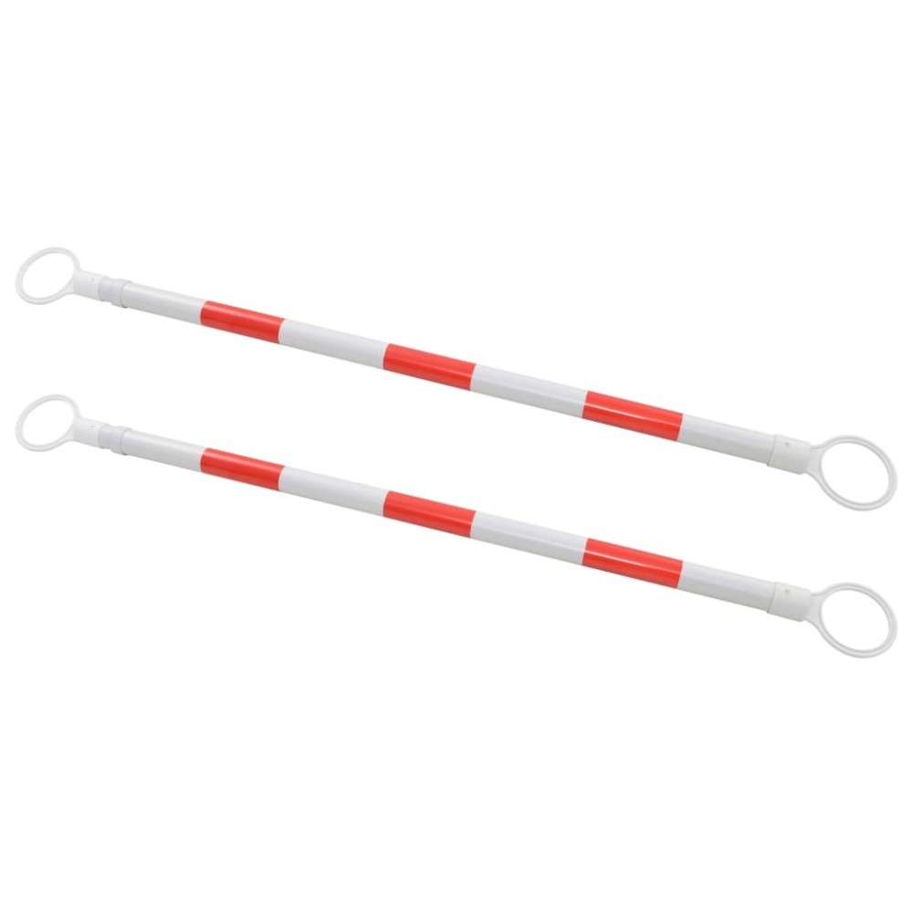 Retractable Traffic Cone Bars 10 pcs ABS 116-197 cm