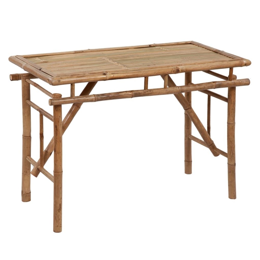 Folding Garden Table 115x50x75 cm Bamboo