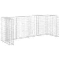 Gabion Wall for Garbage Bins Galvanised Steel 320x100x120 cm