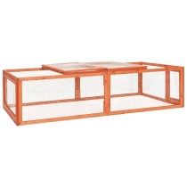 Rabbit Hutch 124x120x60 cm Solid Firwood