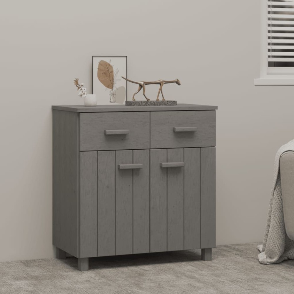 Sideboard HAMAR Honigbraun 79x40x80 cm Massivholz Kiefer