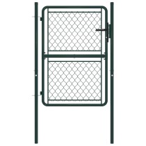 Garden Gate Steel 400x75 cm Green