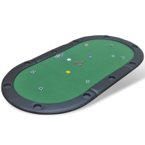 10-Player Foldable Poker Tabletop Blue