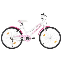 Kids Bike 18 inch Pink and White