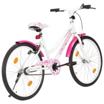 Kids Bike 18 inch Pink and White
