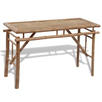 Beer Table with 2 Benches 100 cm Bamboo