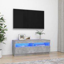 TV Cabinet with LED Lights High Gloss Grey 80x35x40 cm