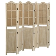 6-Panel Room Divider Brown...
