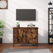 TV Cabinet with Doors Brown Oak 102x35x45 cm Engineered Wood