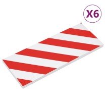 Wall Protectors 6 pcs Red&White 50x20x2 cm EVA Foam