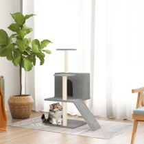 Cat Tree with Sisal Scratching Posts Dark Grey 109 cm