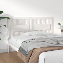 Bed Headboard White 155.5x4x100 cm Solid Wood Pine