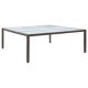 Garden Dining Table Black 200x200x74 cm Poly Rattan