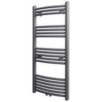 Black Bathroom Central Heating Towel Rail Radiator 500x1160mm