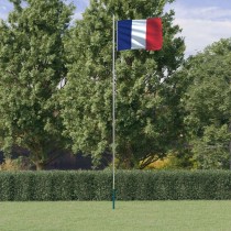 France Flag and Pole 6.23 m Aluminium