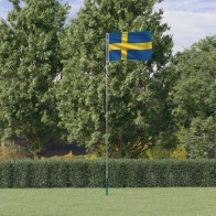 Sweden Flag and Pole 5.55 m...