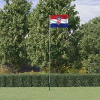 Croatia Flag and Pole 5.55...