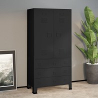 Industrial Wardrobe Black...