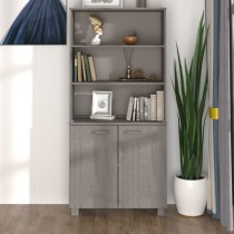 Highboard HAMAR Solid Wood Pine Dark Grey