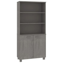 Highboard HAMAR Solid Wood Pine Dark Grey