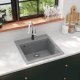 Granite Kitchen Sink Single Basin Black