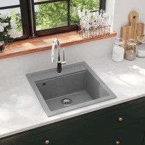 Granite Kitchen Sink Single Basin Black