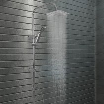 Dual Head Shower Set with Hand Shower Stainless Steel