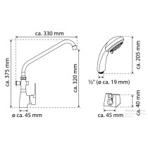 EISL Combination Mixer Bath-Basin SPEED II Chrome