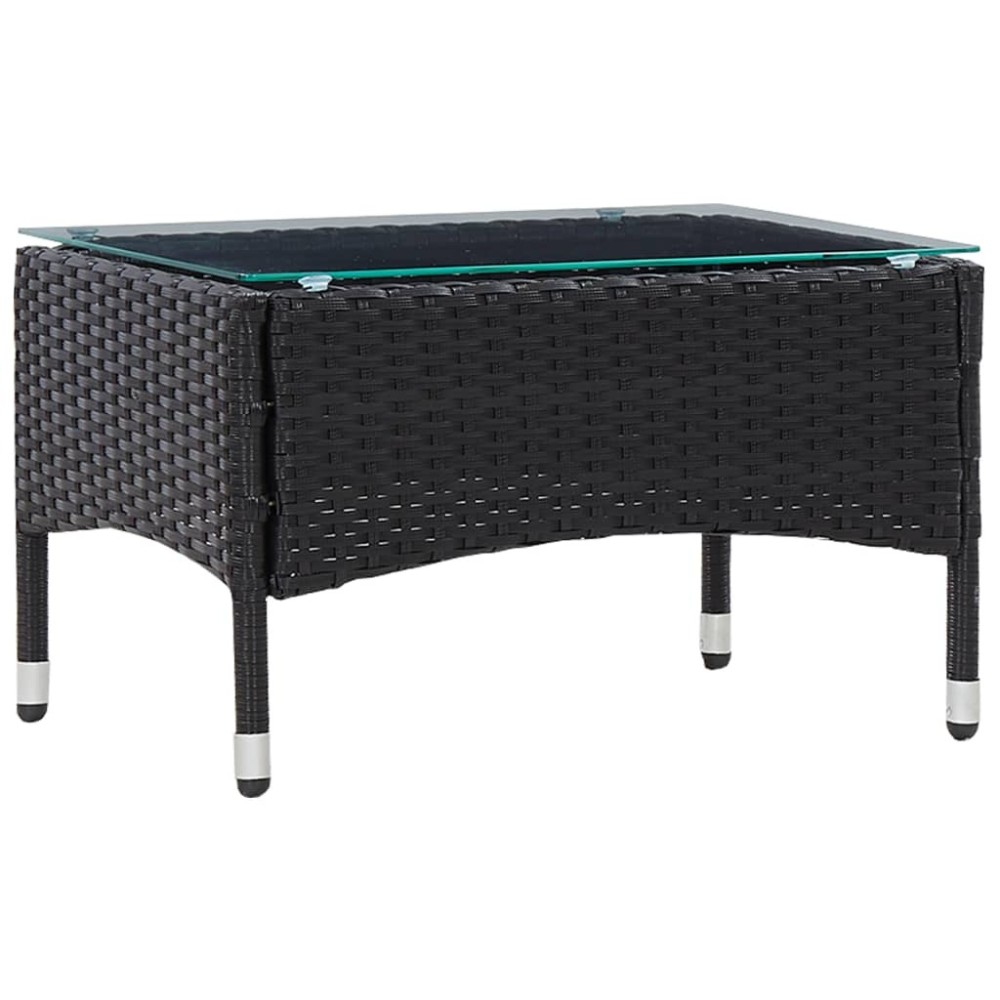 Coffee Table Brown 60x40x36 cm Poly Rattan