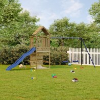 Outdoor Playset Solid Wood...