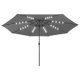 Outdoor Parasol with LED Lights and Metal Pole 400 cm Anthracite
