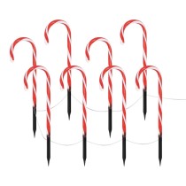 Ambiance Christmas Candy Cane Lights Set 8 Piece