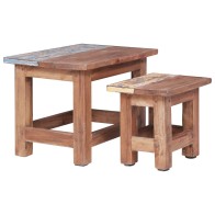 Nesting Tables 2 pcs Solid...
