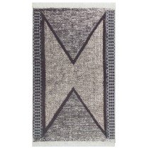Rug Black and Grey 80x150 cm Cotton