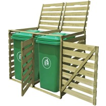 Single Wheelie Bin Shed 240 L Impregnated Wood