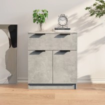 Sideboard White and Sonoma Oak 60x30x70 cm Engineered Wood