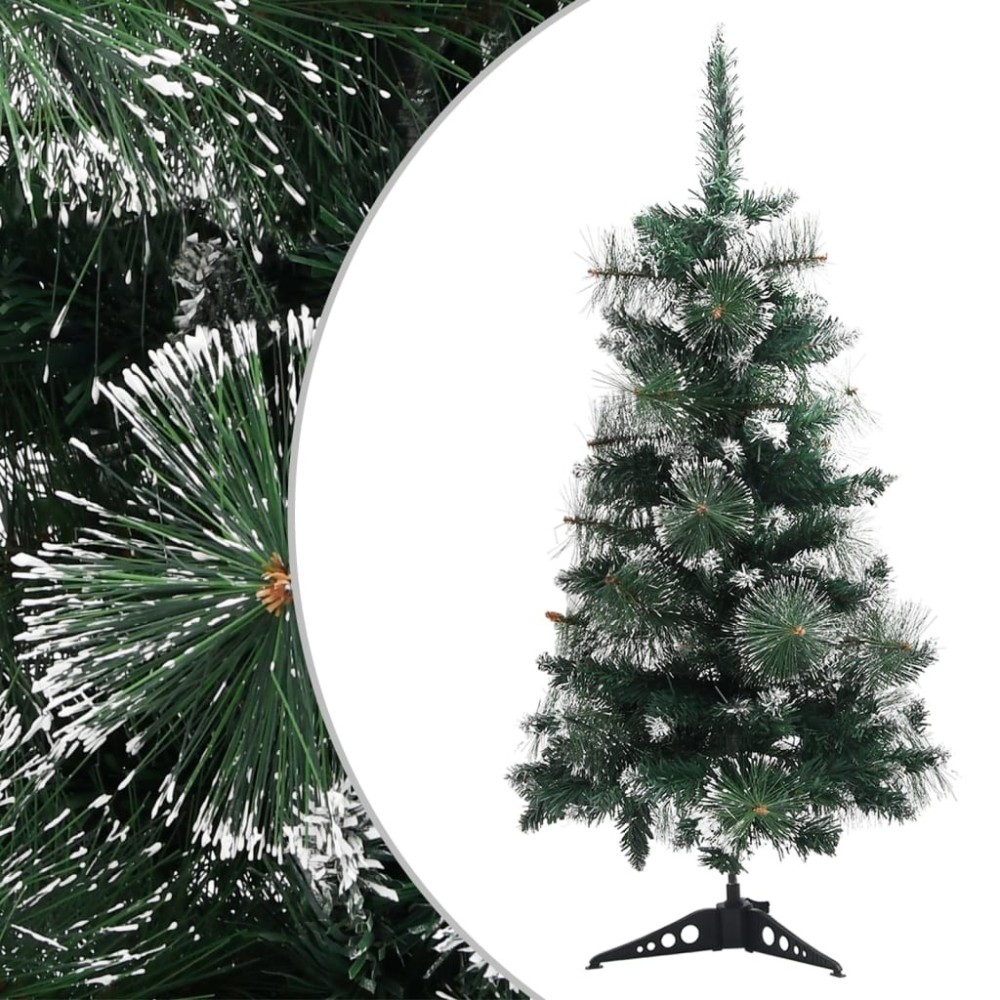 Artificial Christmas Tree with Stand Green and White 60 cm PVC