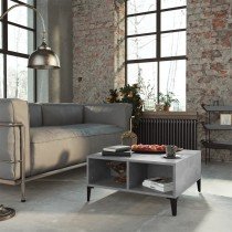Coffee Table High Gloss Grey 60x60x30 cm Engineered Wood