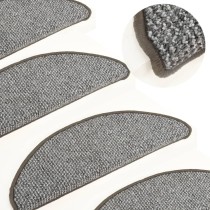 Carpet Stair Treads 15 pcs Grey 65x21x4 cm