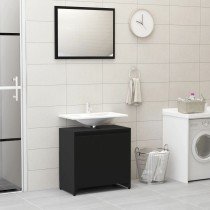 Bathroom Furniture Set White and Sonoma Oak Engineered Wood
