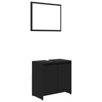 Bathroom Furniture Set White and Sonoma Oak Engineered Wood