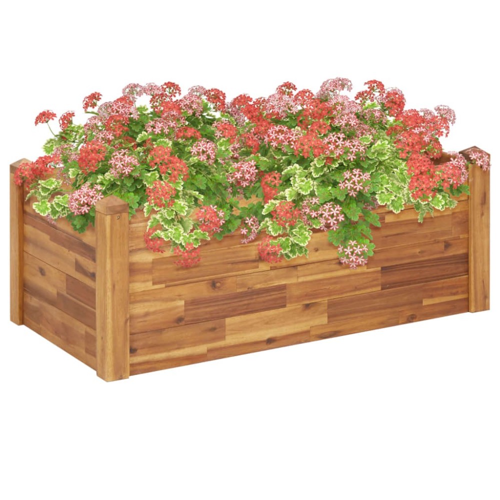 2-Tier Garden Planter 160x75x84 cm Solid Acacia Wood