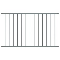 Fence Panel Powder-coated Steel 1.7x1.25 m White