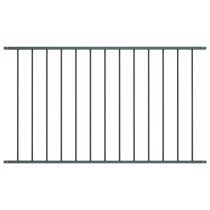 Fence Panel Powder-coated Steel 1.7x1.25 m White