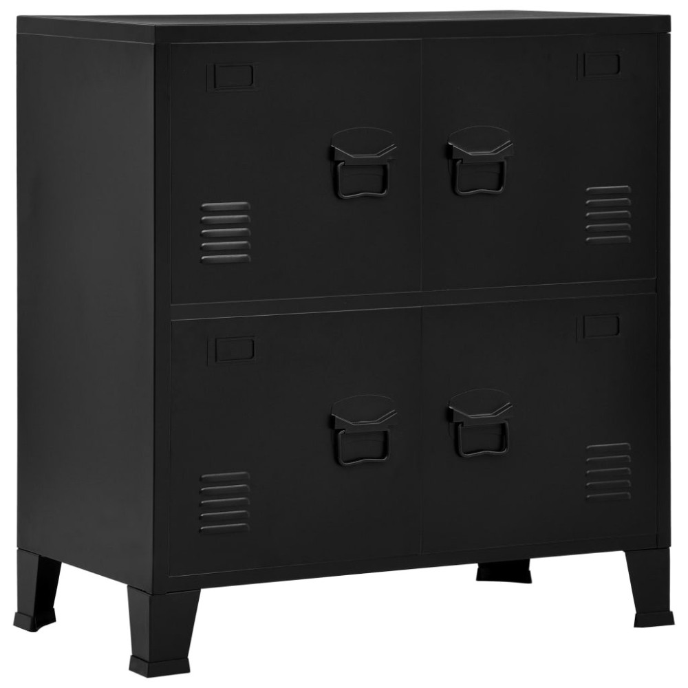 Industrial Storage Chest Black 75x40x120 cm Steel