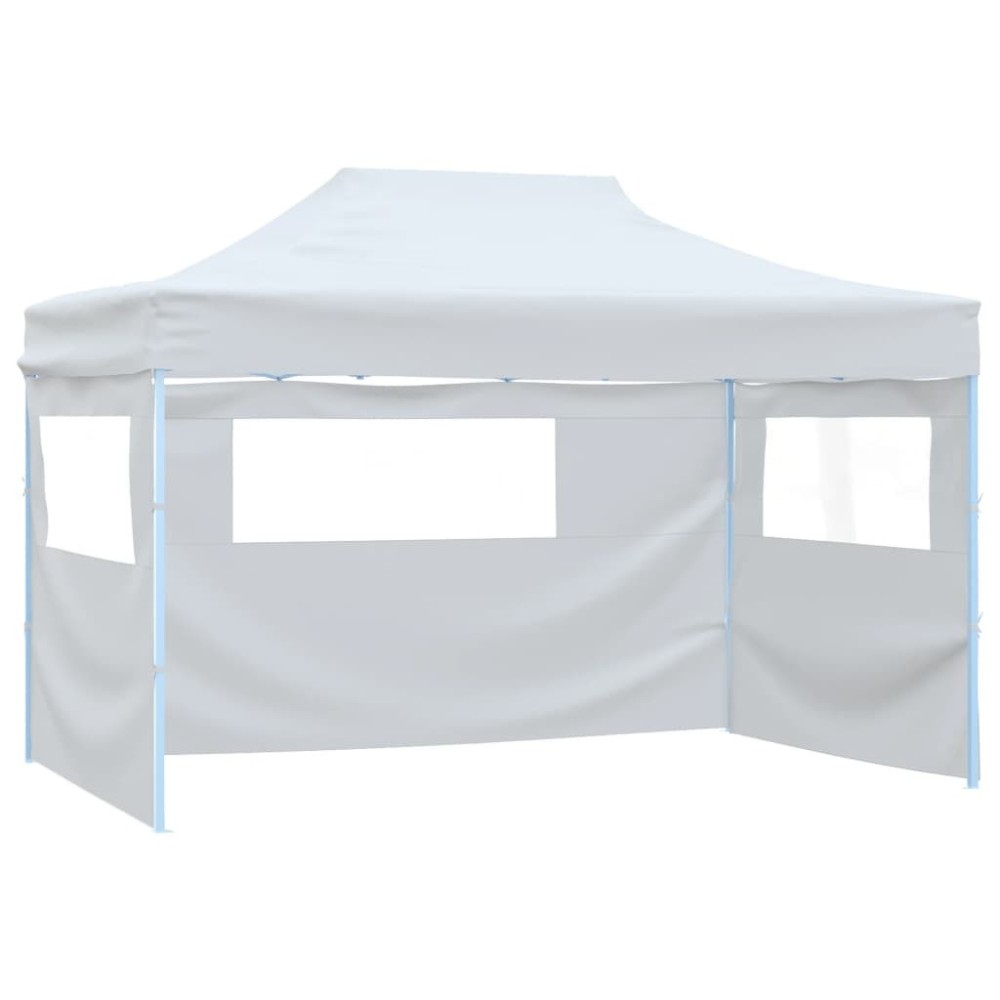 Foldable Patry Tent with 3 Sidewalls 3x4.5 m White