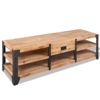 TV Stand Solid Acacia Wood...
